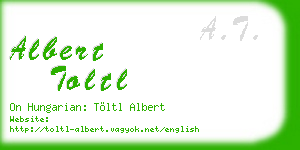 albert toltl business card